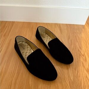 Birdies the Starling Black Velvet Loafers